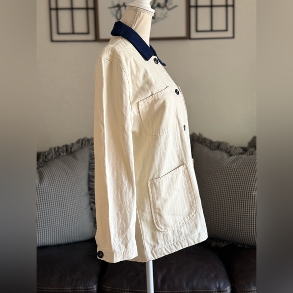 Rhythm Women’s Pearls Oversized Button Up Jacket Navy Collar Brown Plaid Size S - Picture 14 of 15